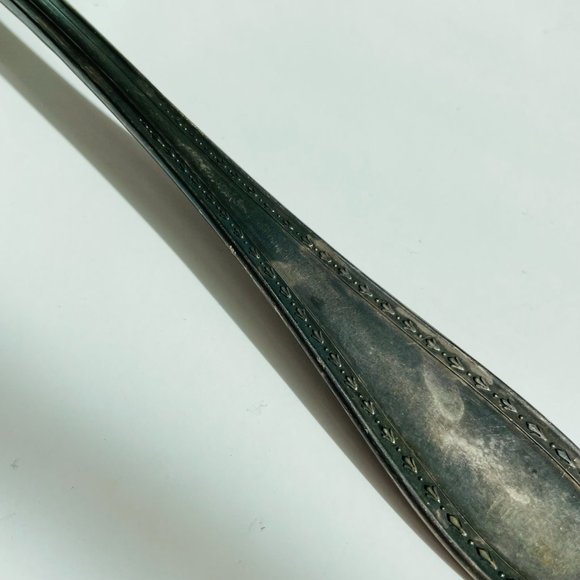 Vintage Community Silver Silverplated Embossed Patina Triple Plus Serving Spoon - Picture 4 of 8